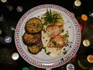 Hähnchenrouladen All'Italia mit gegrillten Auberginen und Kräuterpüree auf Thymiansoße - Rezept - Bild Nr. 3359