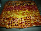 Blechkuchen mit Schmandguss + Mandeln zum 51. Geburtstag - Rezept - Bild Nr. 3359