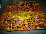 Blechkuchen mit Schmandguss + Mandeln zum 51. Geburtstag - Rezept - Bild Nr. 3359