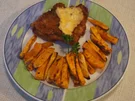 Kalbsschnitzel mit Süßkartoffel Pommes frites  - Rezept - Bild Nr. 3359