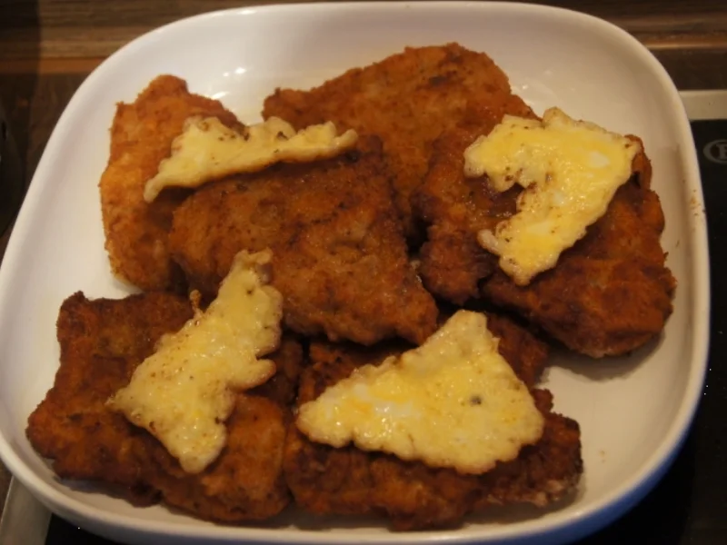 Kalbsschnitzel mit Süßkartoffel Pommes frites  - Rezept - Bild Nr. 3361