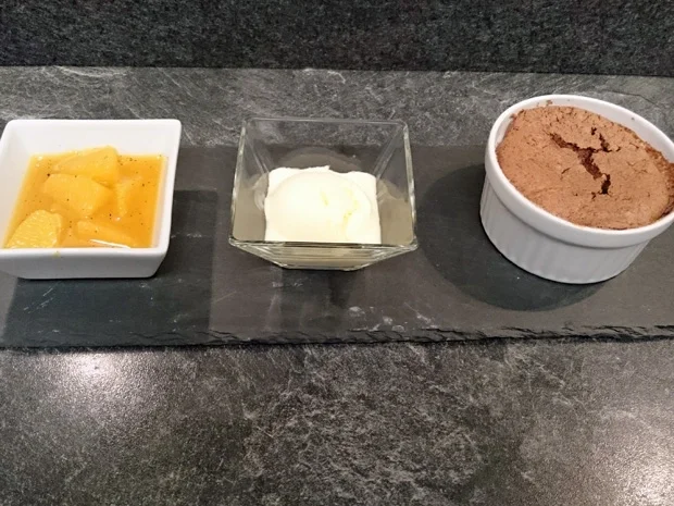Schokoladensoufflé, Champagnereis, Gewürzorangen - Rezept - Bild Nr. 3416