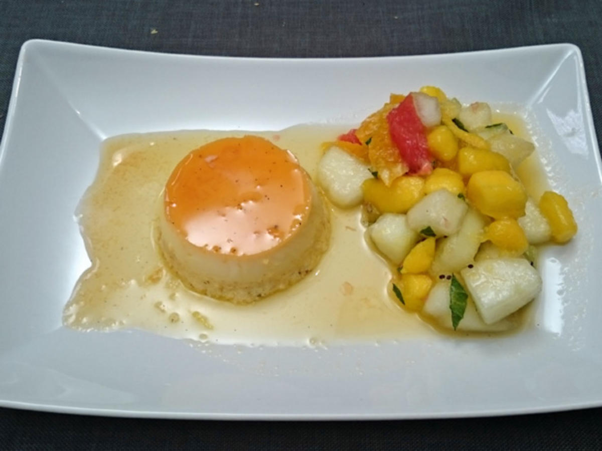 Bilder für Flan con macedonia - Rezept