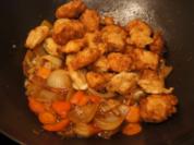 Hähnchenbrustfiletbällchen mit süß-sauren Wokgemüse und Basmatireis - Rezept - Bild Nr. 3438