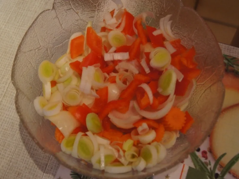 Hähnchenbrustfiletbällchen mit süß-sauren Wokgemüse und Basmatireis - Rezept - Bild Nr. 3444