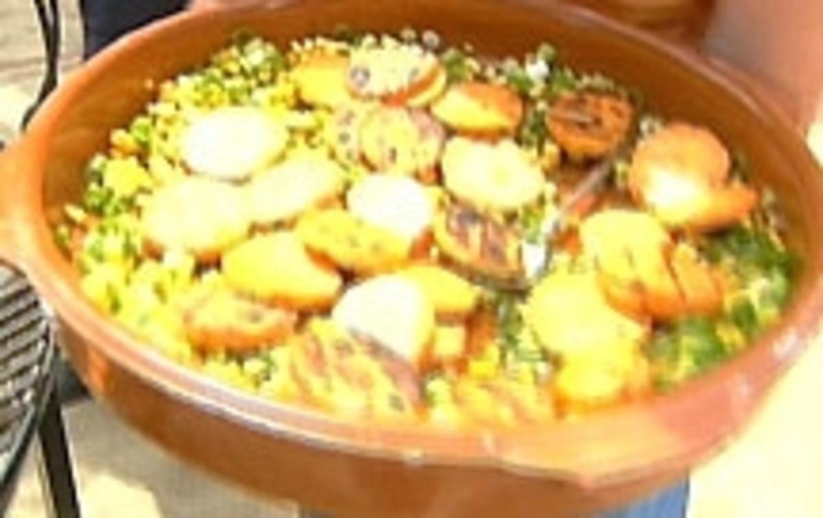 Salat aus gegrillten Süßkartoffeln - Rezept
