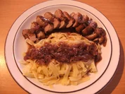 Fleisch: Entenbrust mit Rotwein-Zwiebelsauce - Rezept - Bild Nr. 3436