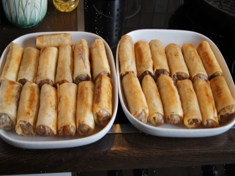 Frühlingsrollen mit pikanter Füllung - Rezept - Bild Nr. 3464