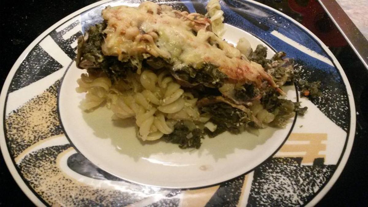 Nudel Grünkohl Auflauf mit Pilzen - Rezept - kochbar.de