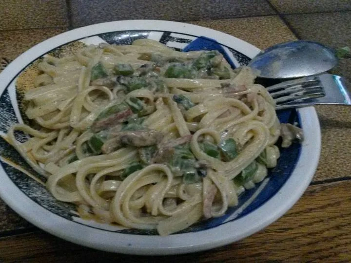 Spaghetti mit Paprika Rahm Sauce - Rezept - Bild Nr. 3440