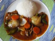 Wok-Kalbsleber mit Gemüse und Reis - Rezept - Bild Nr. 3453