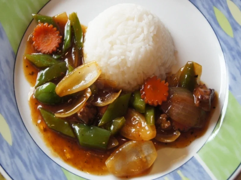 Rezept: Wok-Kalbsleber mit Gemüse und Reis Bild Nr. 3464 Wok-Kalbsleber mit Gemüse und Reis - Rezept - Bild Nr. 3464