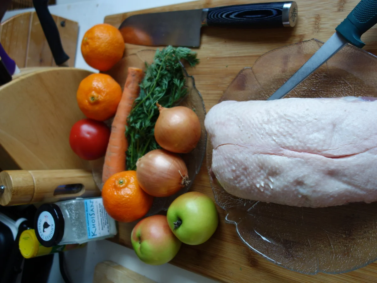 Gänsebrust mit Knochen im Römertopf - Rezept - Bild Nr. 4054