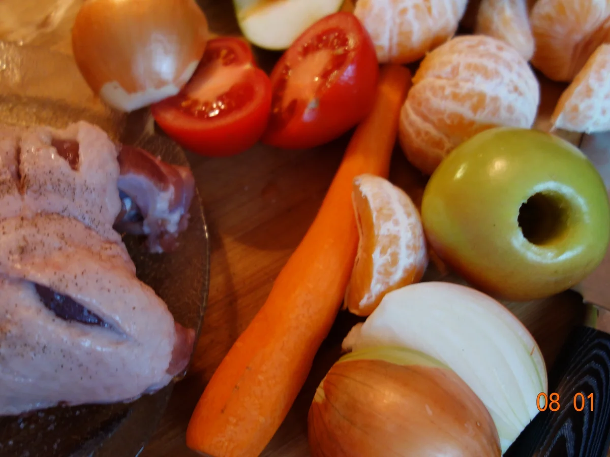 Gänsebrust mit Knochen im Römertopf - Rezept - Bild Nr. 4058