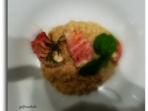 Seeteufel-Medaillons im Speckmantel mit Vanille-Knoblauch-Risotto - Rezept - Bild Nr. 3517