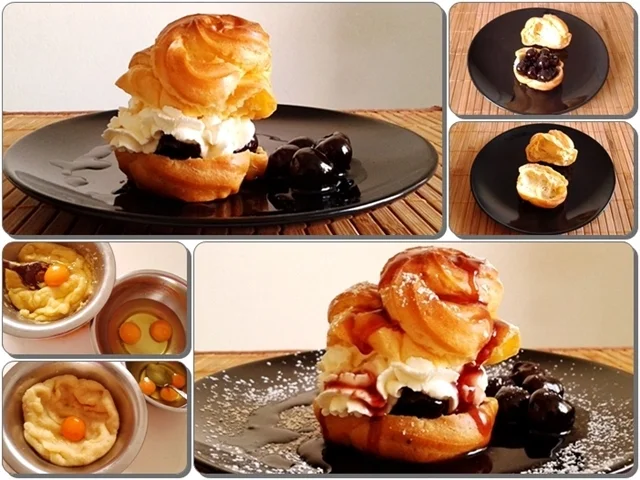 Rezept: Windbeutel mit Amarenakirschen Bild Nr. 3651 Windbeutel mit Amarenakirschen - Rezept - Bild Nr. 3651