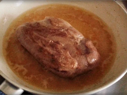 Barbarie Entenbrustfilet nappiert  mit  Porto Armilar-Soße, Rotkohl & „Muster“ Klöß - Rezept - Bild Nr. 3633