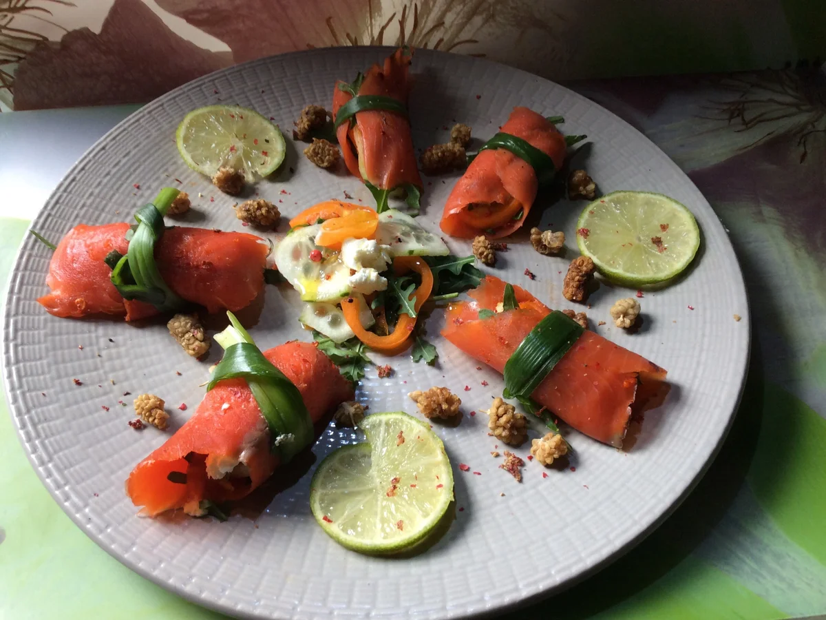 Rezept: pikante Lachsröllchen Bild Nr. 3625 pikante Lachsröllchen - Rezept - Bild Nr. 3625