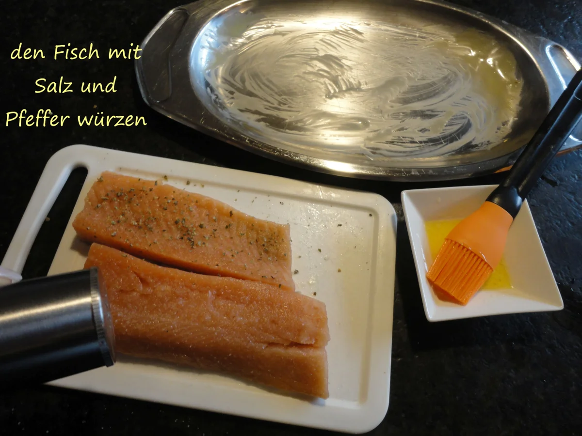 Lachsforelle auf Bärlauchpüree mit gebratenem Knoblauch - Rezept - Bild Nr. 3634