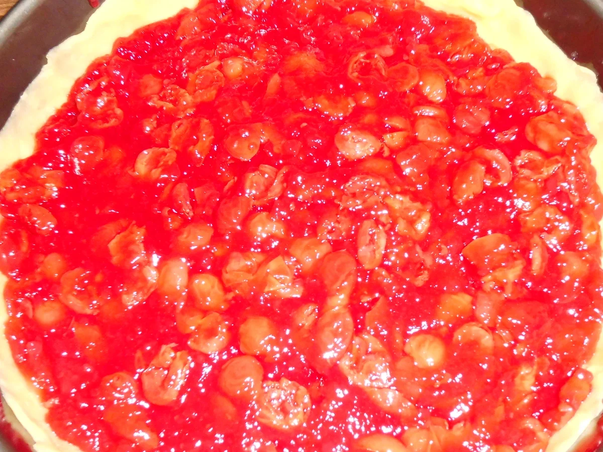 käsekuchen mit sauerkirschen - Rezept - Bild Nr. 3685