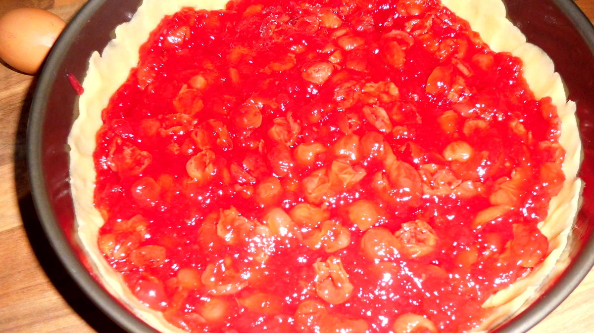 käsekuchen mit sauerkirschen - Rezept - Bild Nr. 3689