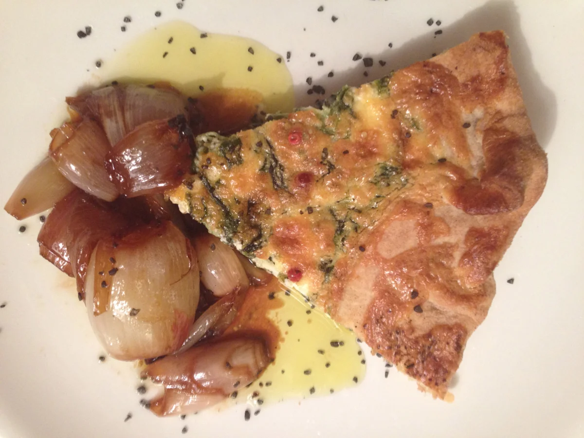 Rezept: Spinat-Ziegenkäsetarte mit Schalottenkompott Bild Nr. 3700 Spinat-Ziegenkäsetarte mit Schalottenkompott - Rezept - Bild Nr. 3700