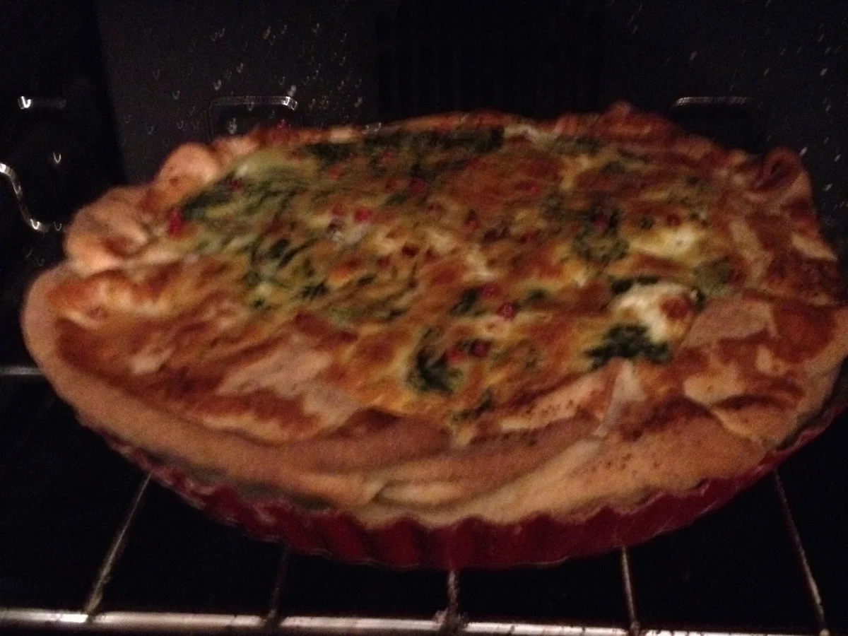 Rezept: Spinat-Ziegenkäsetarte mit Schalottenkompott Bild Nr. 3713 Spinat-Ziegenkäsetarte mit Schalottenkompott - Rezept - Bild Nr. 3713