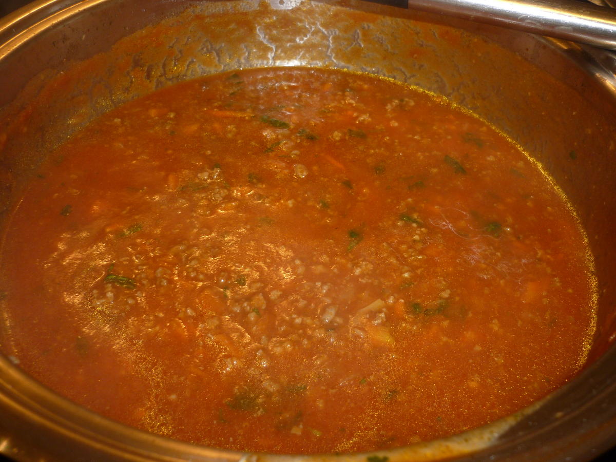 Spaghetti mit Tomaten - Hackfleisch - Soße  - Rezept - Bild Nr. 3718