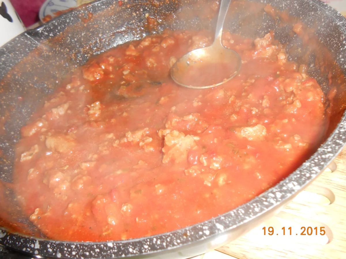 Hackfleisch mit Tomatensoße - Rezept - Bild Nr. 3832