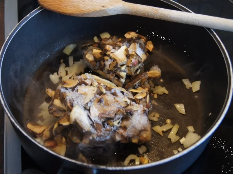 Nudelpfanne mit Pilzen und Prager Schinken - Rezept - Bild Nr. 3820