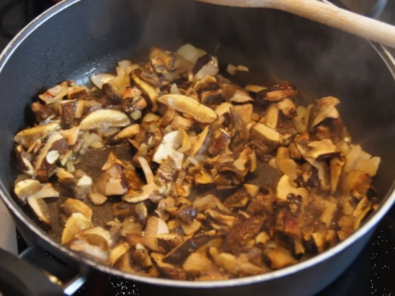 Nudelpfanne mit Pilzen und Prager Schinken - Rezept - Bild Nr. 3821