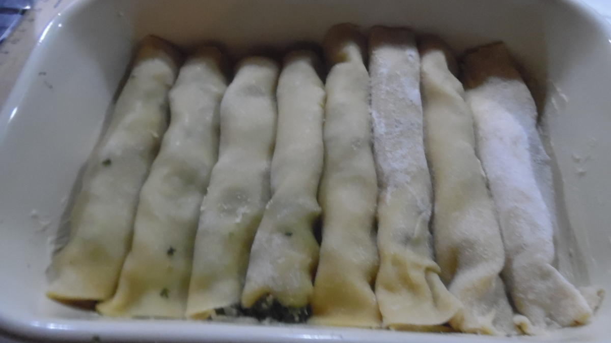 Cannelloni mit Kalbfleisch-Spinat-Füllung - Rezept - Bild Nr. 3857