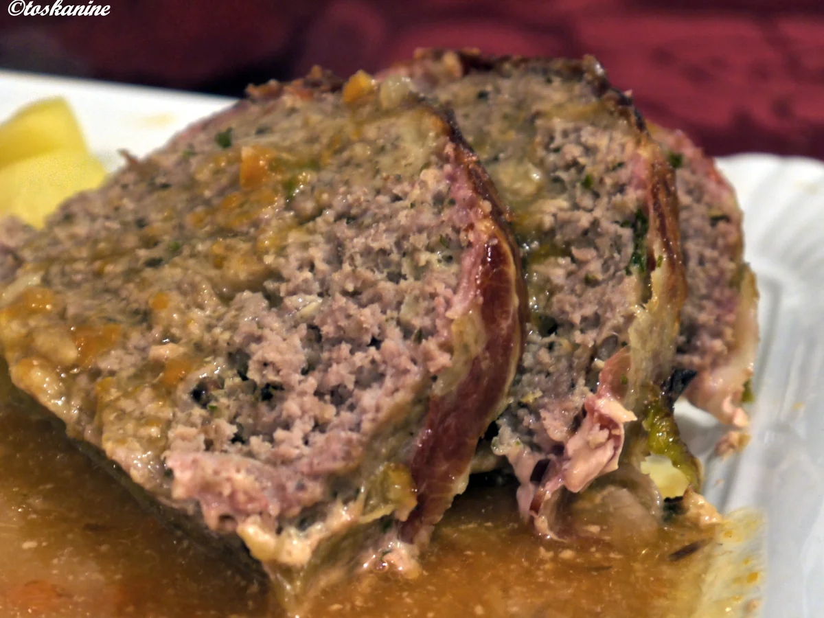 Rezept: Hackbraten im Baconmantel Bild Nr. 3877 Hackbraten im Baconmantel - Rezept - Bild Nr. 3877