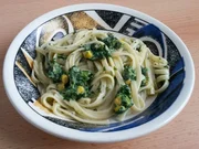 Linguine mit einer Spinat - Käse - Sauce - Rezept - Bild Nr. 3872