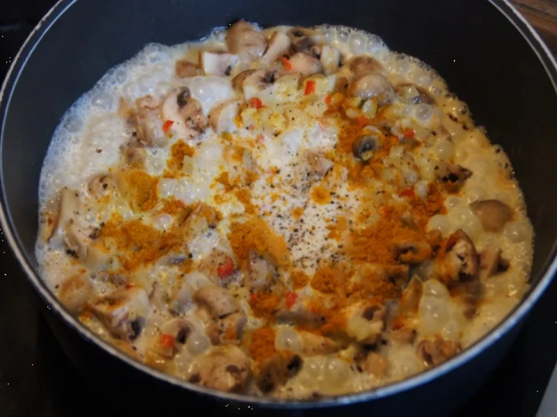 Rezept: Pasta mit würzigen Curry-Champignons Bild Nr. 3918 Pasta mit würzigen Curry-Champignons - Rezept - Bild Nr. 3918