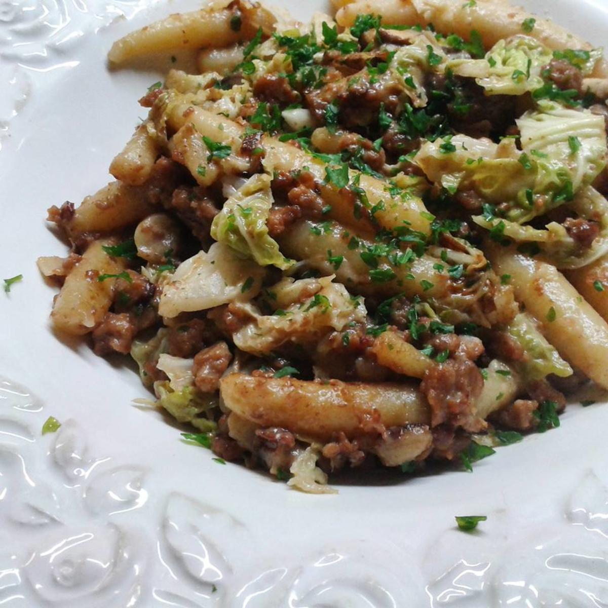 Schupfnudelpfanne mit Wirsing Rezept von schneckenkind08