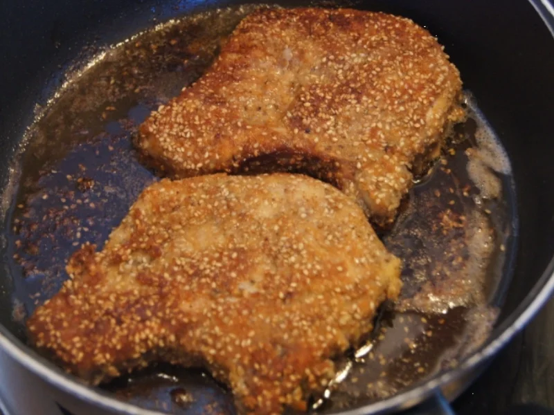 Sesam-Kotelett mit Süßkartoffelstampf und Rote Bete Salat - Rezept - Bild Nr. 3946