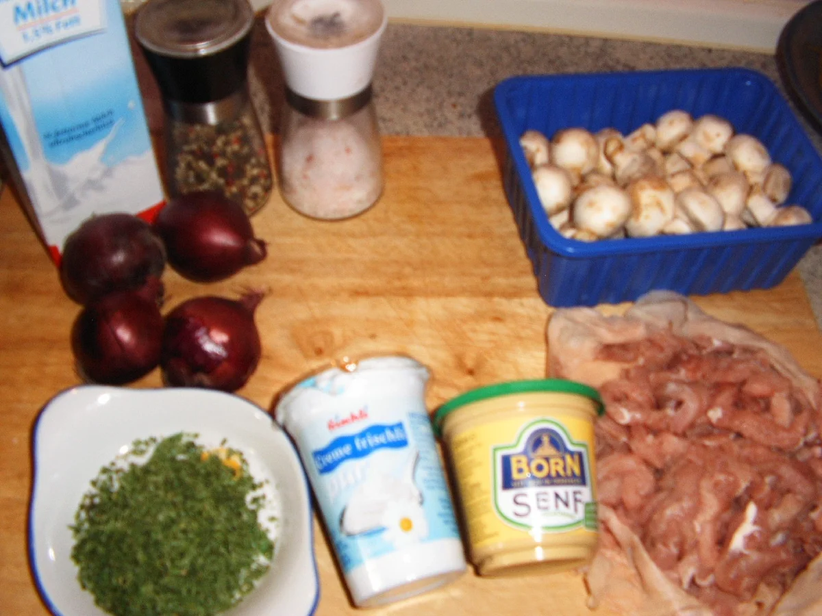 Geschnetzeltes mit einer würzigen Senfsoße - Rezept - Bild Nr. 3961