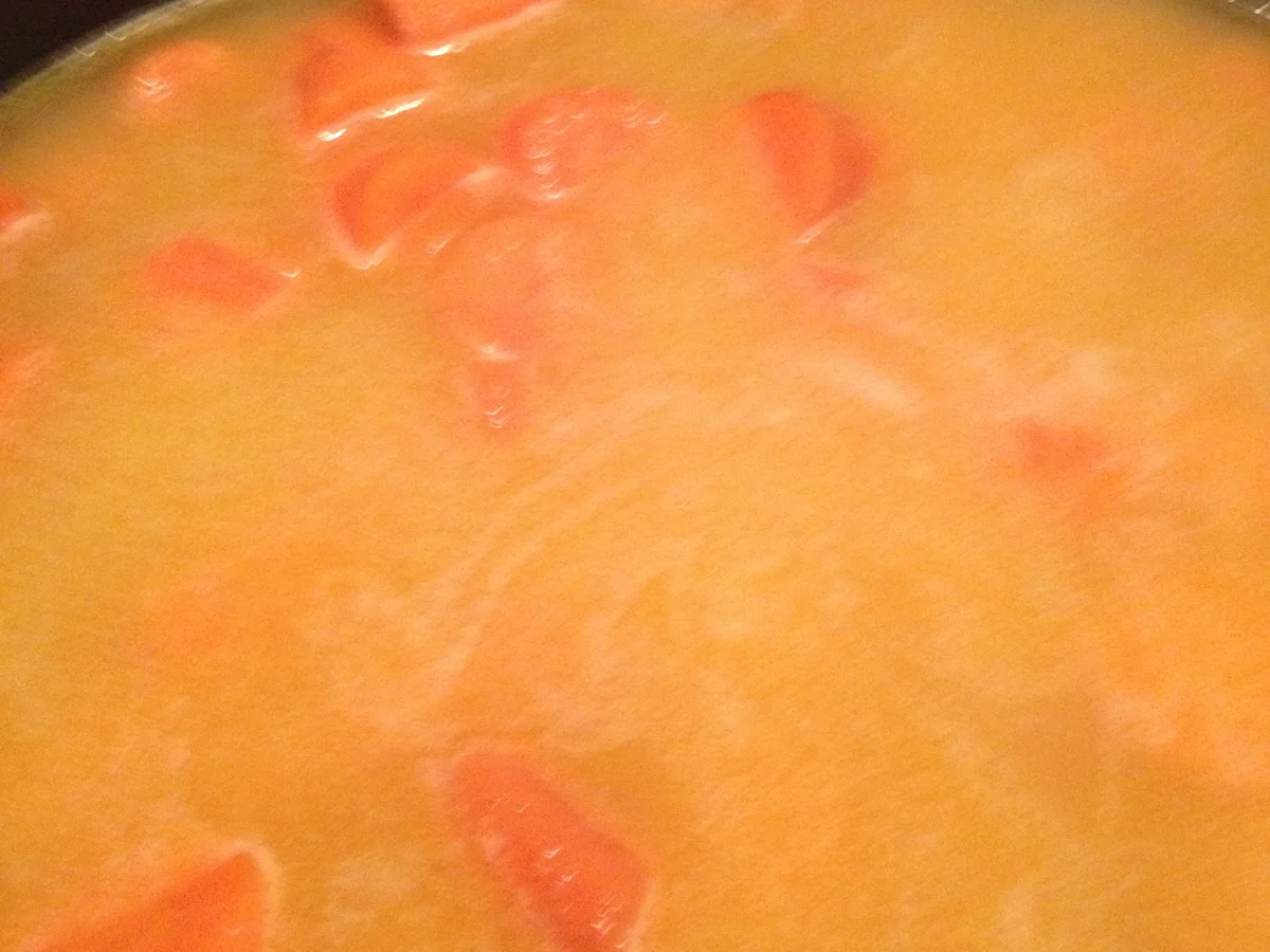 Karottencremesuppe mit Ingwerhaube - Rezept - Bild Nr. 4017