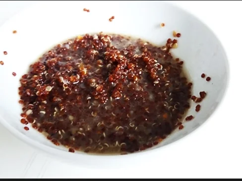 Früchtesalat mit roter Quinoa in Parmigiano Körbchen - Rezept - Bild Nr. 4031