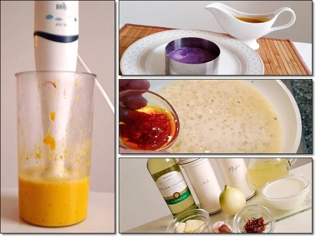 Gebratenes Lachsfilet mit Trüffelkartoffel-Türmchen  auf  Rivaner -Safransauce - Rezept - Bild Nr. 4027