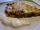 Kartoffel-Hackfleisch-Tortilla mit Joghurt-Dip und Salat - Rezept - Bild Nr. 4030