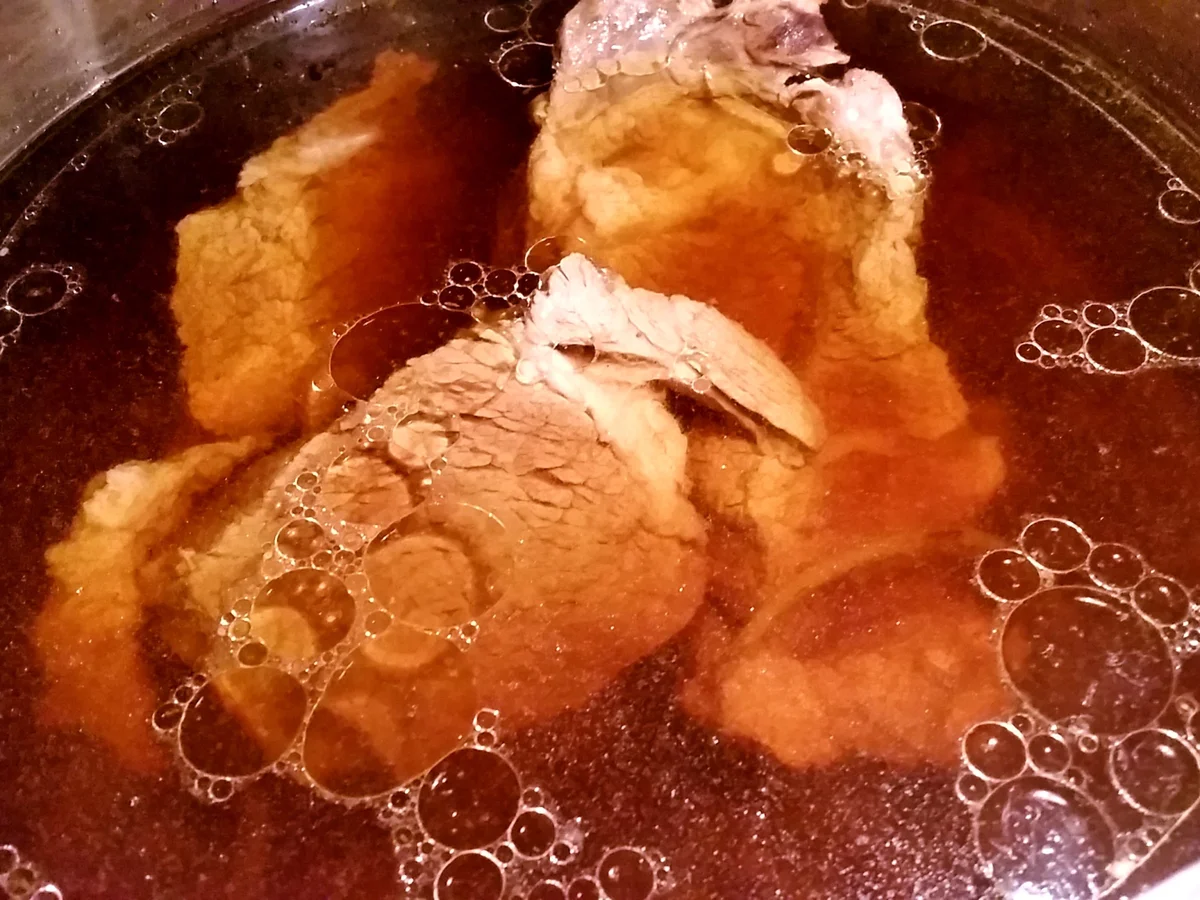 Ochsenbrust und Schweinezunge in Meerrettichsoße - Rezept - Bild Nr. 4054