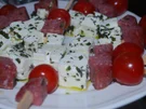 Gekräuterte Feta-Salami-Spieße  - Rezept - Bild Nr. 4066