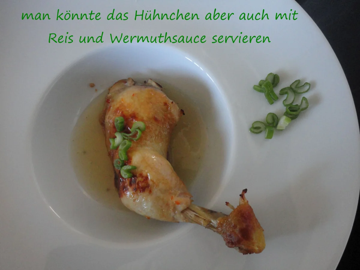 Vermouth Hühnchen im Bratschlauch gegart - Rezept - Bild Nr. 4066