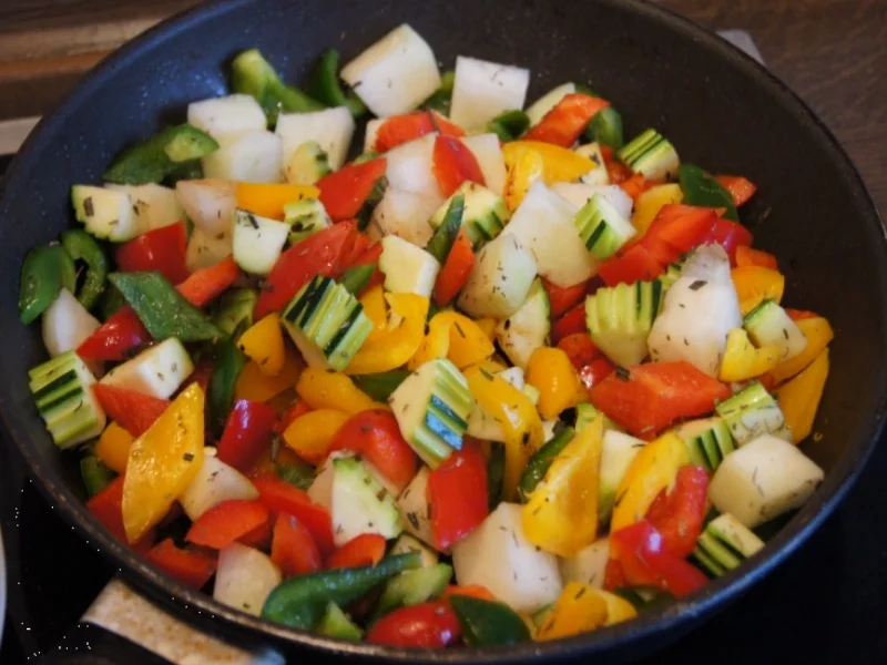 Hähnchenbrustfilet auf Gemüsebett - Rezept - Bild Nr. 4091