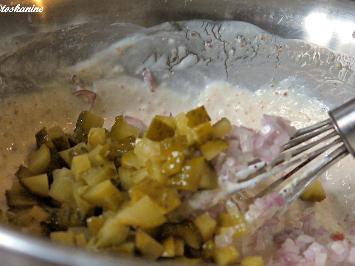 Leichter, aber sehr pikanter Kartoffelsalat - einfach - 85 kcal/100g