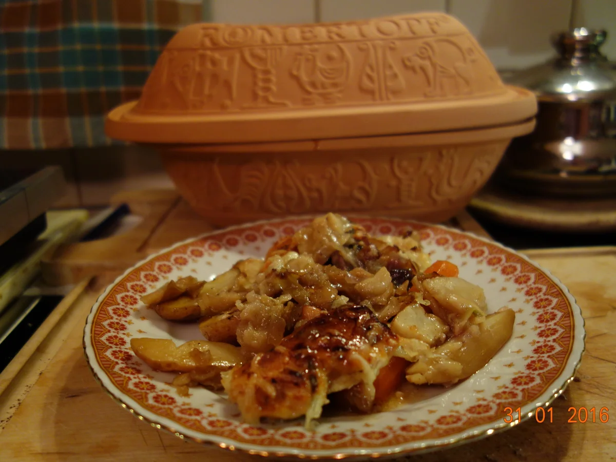 Rezept: Hühnerfilet im Römertopf Bild Nr. 4135 Hühnerfilet im Römertopf - Rezept - Bild Nr. 4135