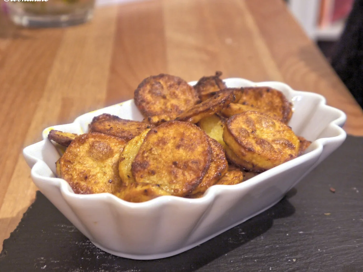 Rezept: Pikante Kartoffelscheiben aus dem Backofen Bild Nr. 4170 Pikante Kartoffelscheiben aus dem Backofen - Rezept - Bild Nr. 4170