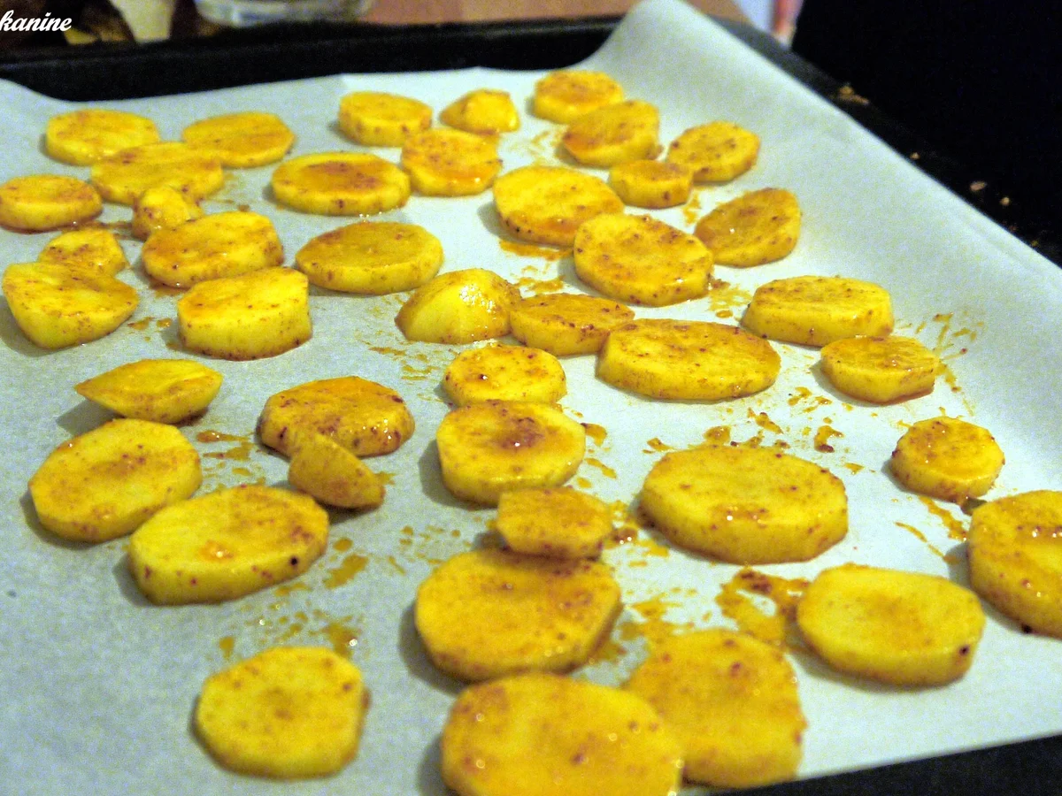 Rezept: Pikante Kartoffelscheiben aus dem Backofen Bild Nr. 4175 Pikante Kartoffelscheiben aus dem Backofen - Rezept - Bild Nr. 4175